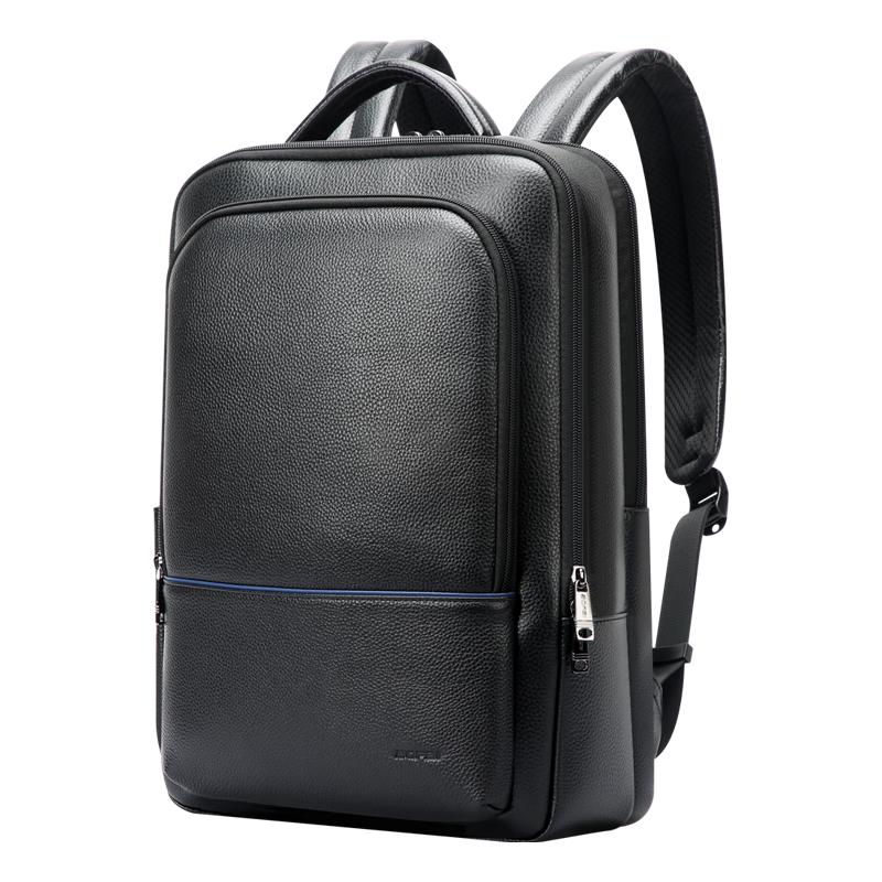 Bopai Men's Genuine Leather Business Laptop Backpack