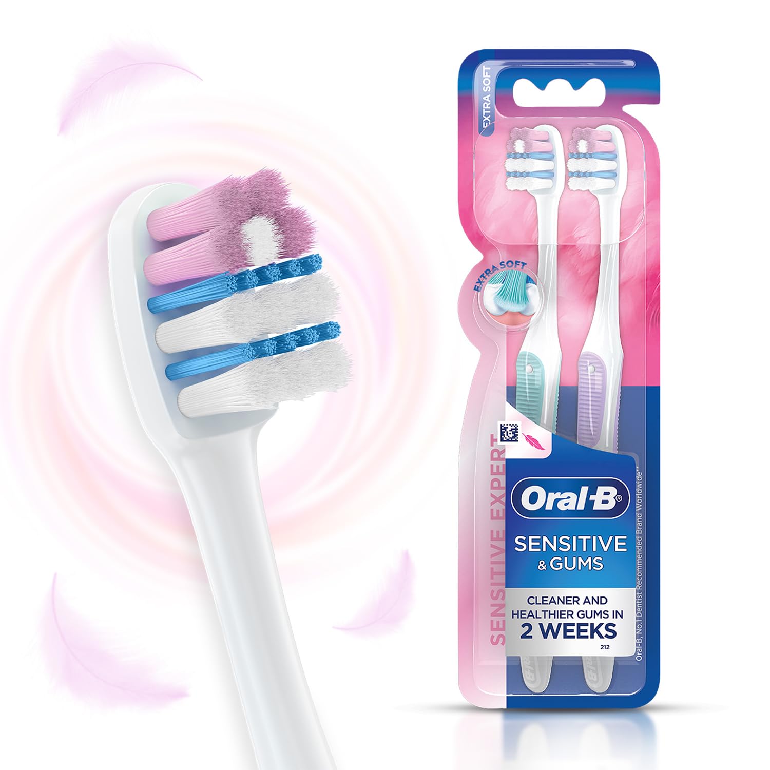 

Oral-B Sensitive Expert Ultra Soft Manual Toothbrush For Adults, Sensitive Teeth And Healthier Gums, Ultra Soft Bristles | (Pack of 2)