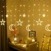 LED Star and Moon Fairy String Lights with Remote Control