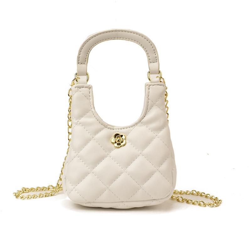 

Chic Small Square Bag With Chain Strap And Polyester Lining For Urban Outfits білий