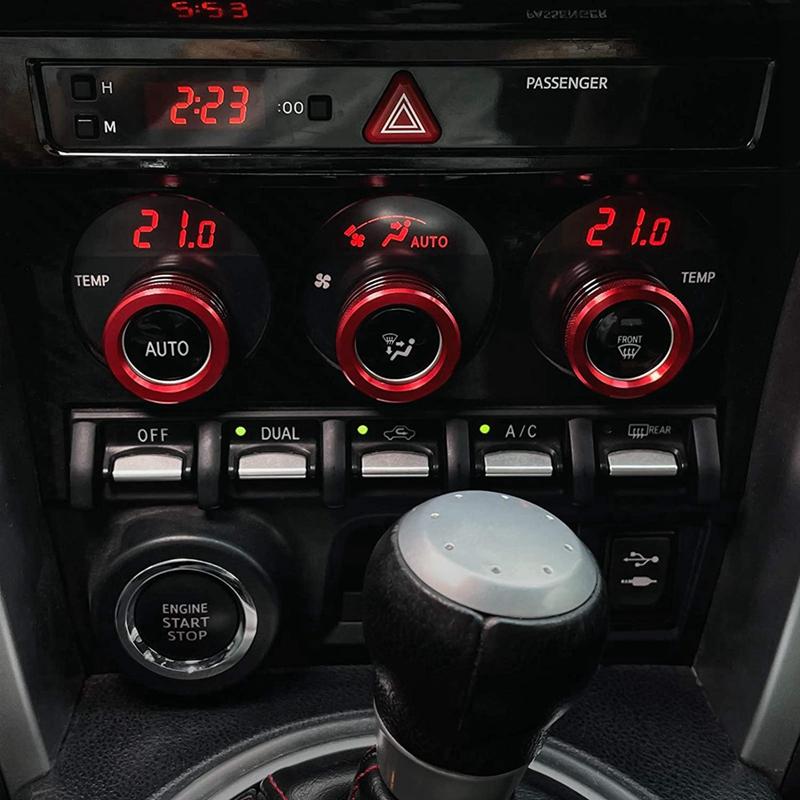 Air Conditioning AC Knob Cover for Subaru BRZ Toyota 86 GT86 2013-2020 Volume Button Switch Ring Trim Accessories