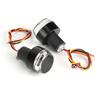 2pcs Motorcycle Handlebar Light LED Turn Signal Indicator Handle End Grip Side Marker(White Blue Light )