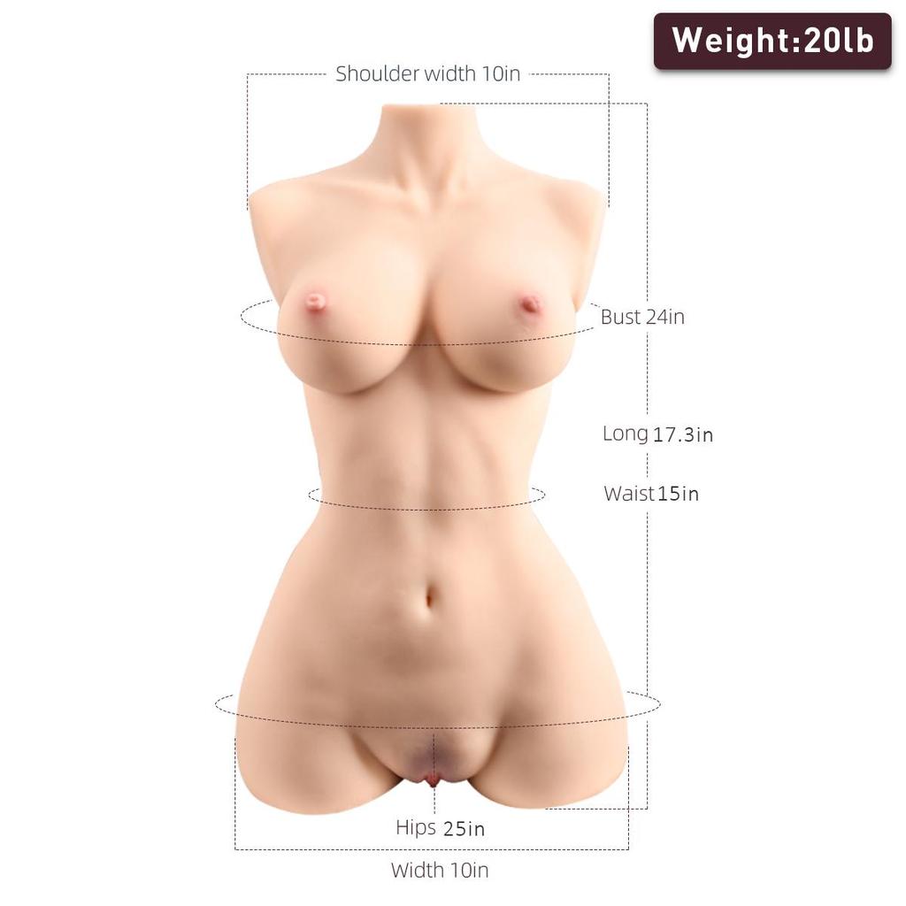 44cm*9kg 3D Silicone Sex Doll TPE Sexy Cleavage Vagina Love Anal Love Adult Sex Toys for Men Liquid Silicone Filled In The Chest Feel Softer
