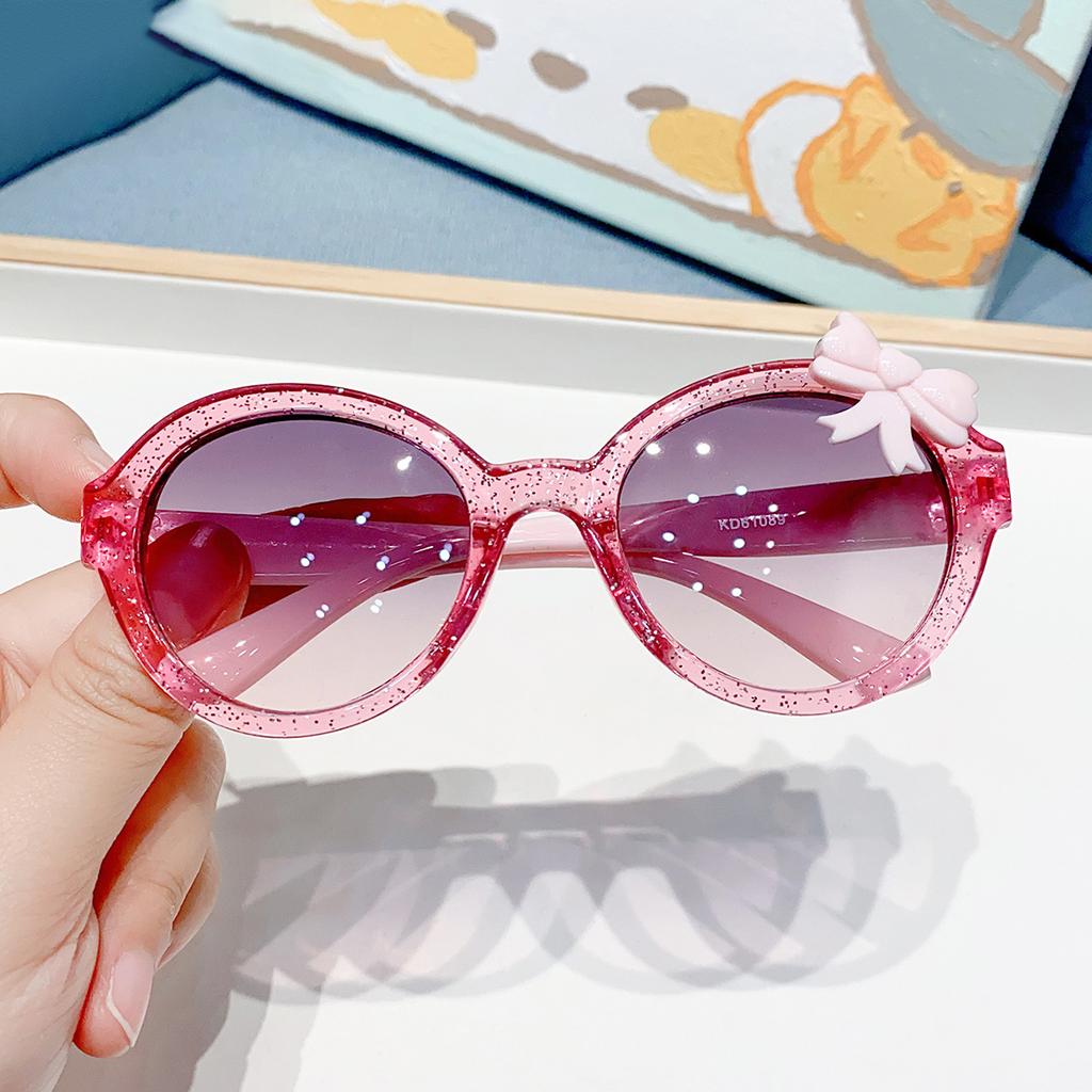 2025 Outdoor Sunshade Sunglasses New Bowknot Candy Color Cute Baby Trendy Fashion Round Frame