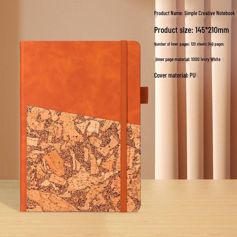 European Retro Student Diary with Custom Logo Embossed Leather Cover
