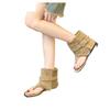 Flat Toe Cool Boots Women's Summer 2025 New Internet Celebrity Explosion with Skirt Short Boots Temperament Versatile Sandals