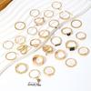 27 in 1 Women Bohemian Love Heart Snake Stacking Ring Set