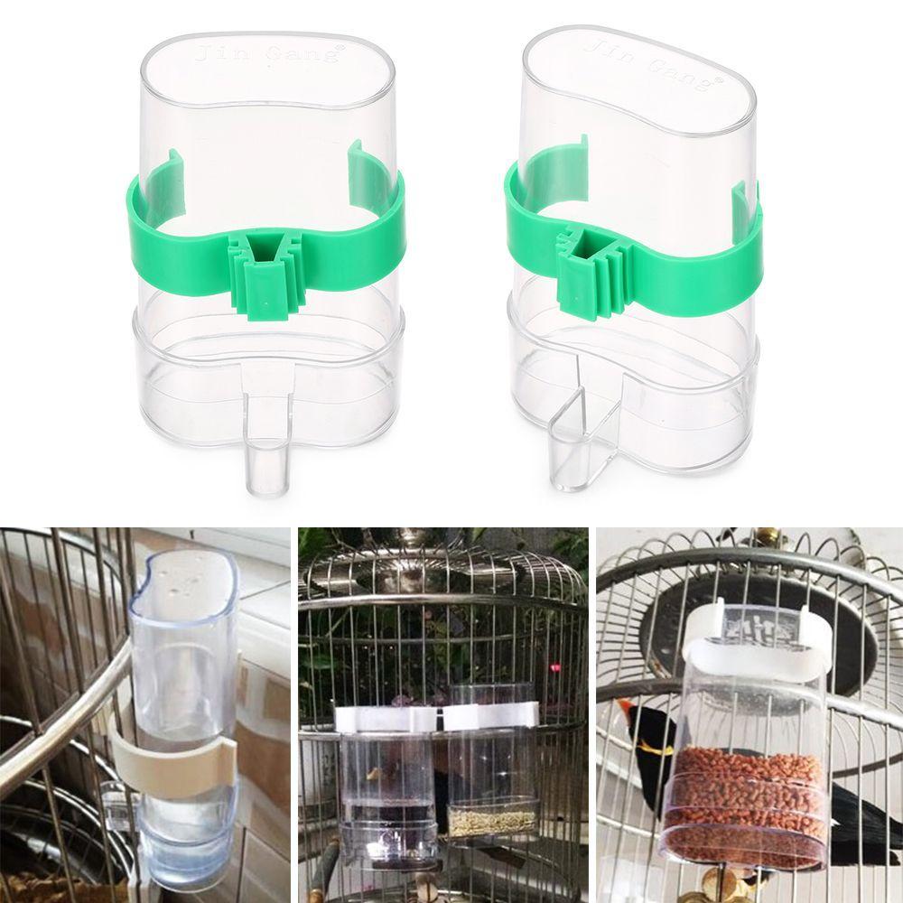Cage Parrot Feeder Cockatiel Parakeet Water Dispenser Automatic Bird Food Feeder