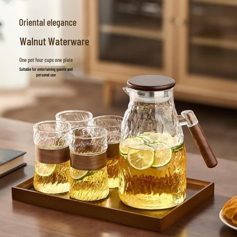 Heat-Resistant Glass Cold Water Pitcher Set