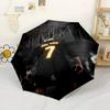 Ronaldo's Legacy Soccer Outdoor Automatic Umbrella Folding Umbrella with 8 Ribs Foldable Design Travel Essential Elegant Women's Umbrella