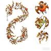 1PC Simulation Pumpkin Berry Rattan, Harvest Festival Thanksgiving Autumn Decoration Wreath Halloween Cross-border Simulation Maple Leaf