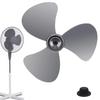16 Inch Standing Fan Blade Replacement Floor Fan Leaf with Nut Cover Universal Replacement Part for Pedestal Fan Home Outdoor