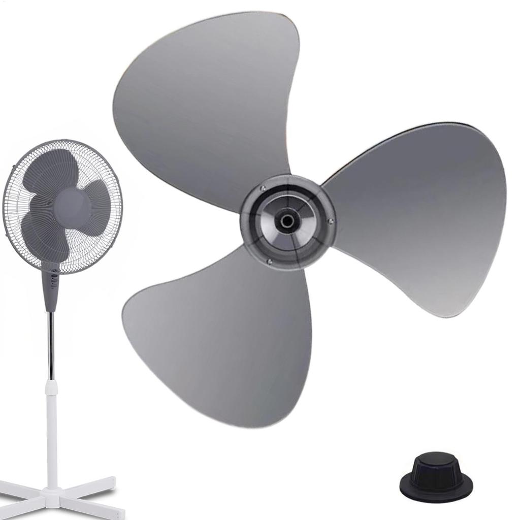 16 Inch Standing Fan Blade Replacement Floor Fan Leaf with Nut Cover Universal Replacement Part for Pedestal Fan Home Outdoor