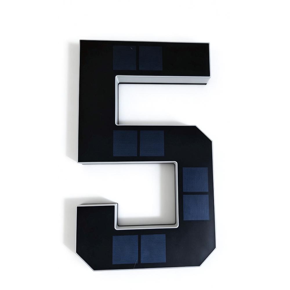 No Wiring Solar Lighted House Numbers Light 6.7IN Solar Digital Doorplate Porch