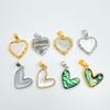 Elegant Mother-of-Pearl Heart Pendant Necklace with Copper-Plated Real Gold, High-Quality and Color-Retaining Jewelry Charm.