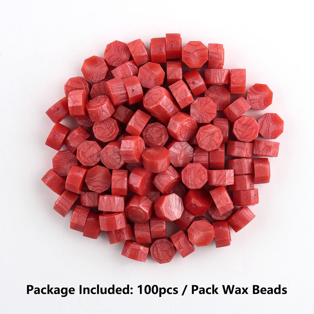 100pcs Wax Seal Beads - 24 Colors Sealing Wax Beads for Making Wax Seals, Decor for Envelope Letter Wedding Invitation