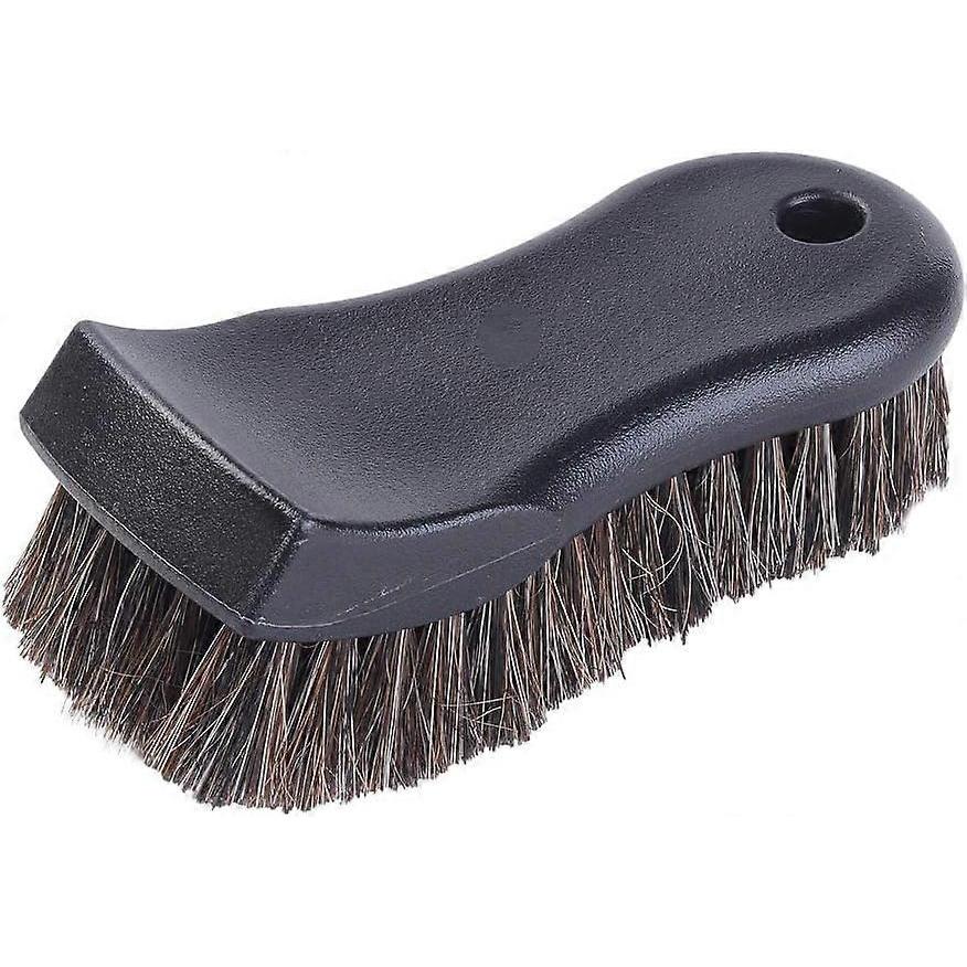 Car Cleaning Brush, Soft Horsehair Brush with Non-Slip Handle for Cleaning Rims, Chassis,2024 Ping