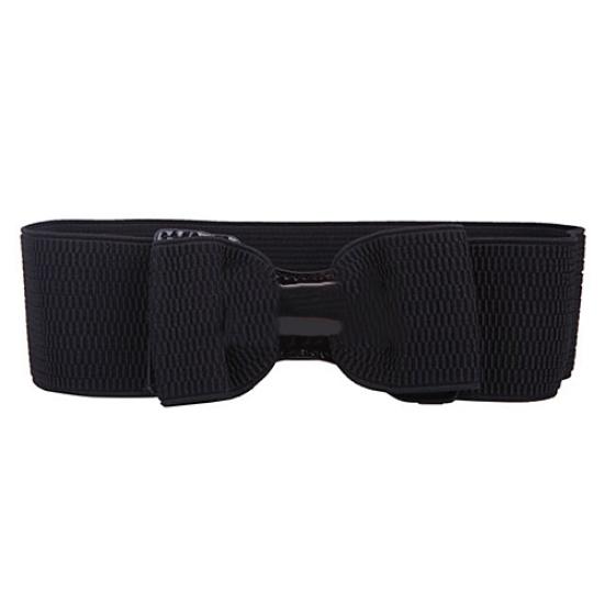 Fashion Lady Wide Elastic Bowknot Waist Belt Dress Waistband Accessory Gift
