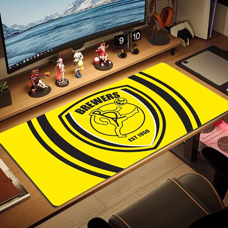 Burton Albion Fc Mouse Pad Large Gaming Table Cushion Nonslip Laptop Tablet Big Mousepad Xxl Mat Mini Pc Playmat With Lock Edge