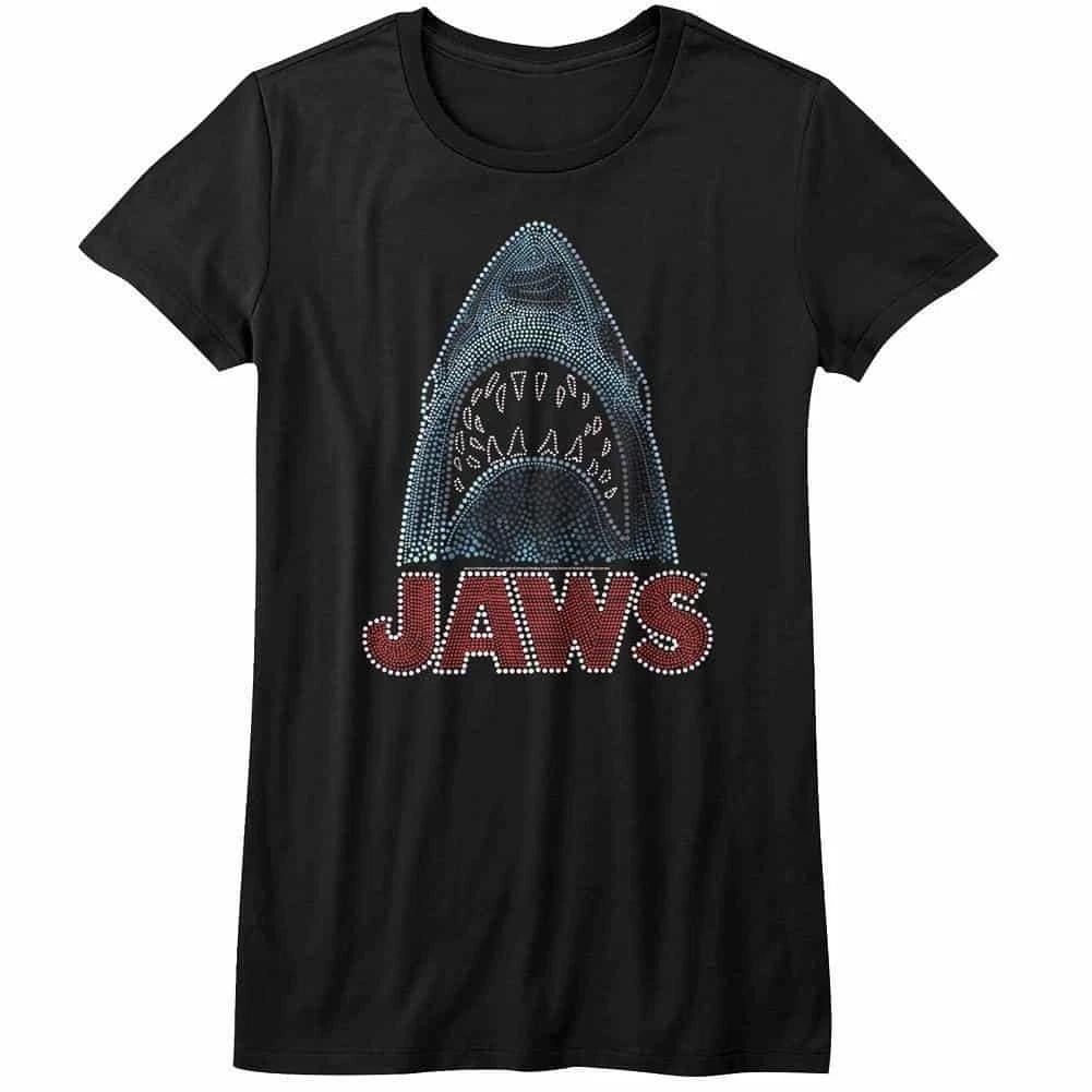 Jaws Bedazzled Look Shark Women s T Shirt XXXL