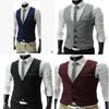 Mens Slim Fit British Style Vest With Polyester Fabric For Casual And Wedding Use