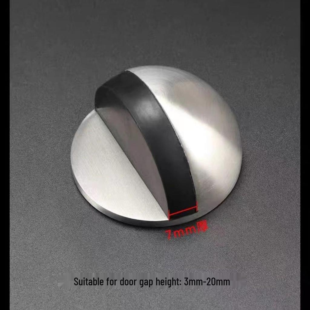 No-Punch Anti-Collision Waterproof Rubber Door Stopper for Glass Doors - Hole-Free Design, Turtle Top