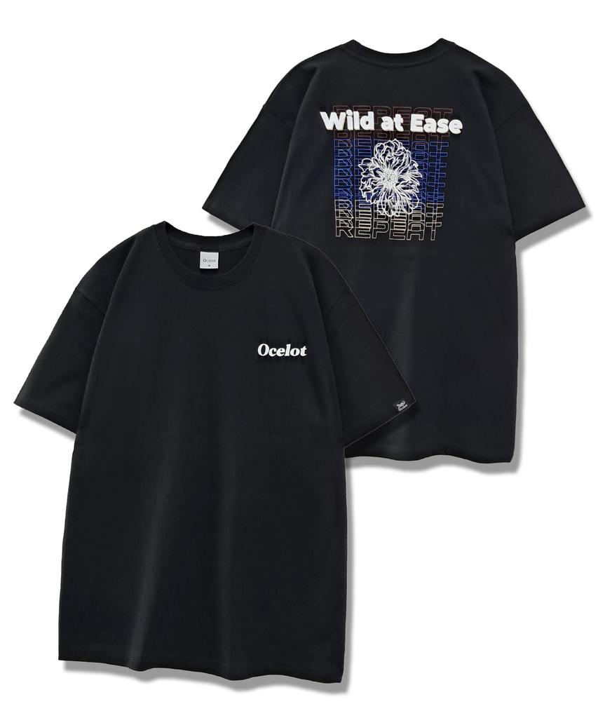 Osillos C56 Ocelot Graffiti Boxy Fit T-Shirt_Black
