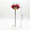 Flower Shaped Bird Bath Stand Metal Bird Water Dispenser Bird Bath Bowls Flower Garden Stake  Patio