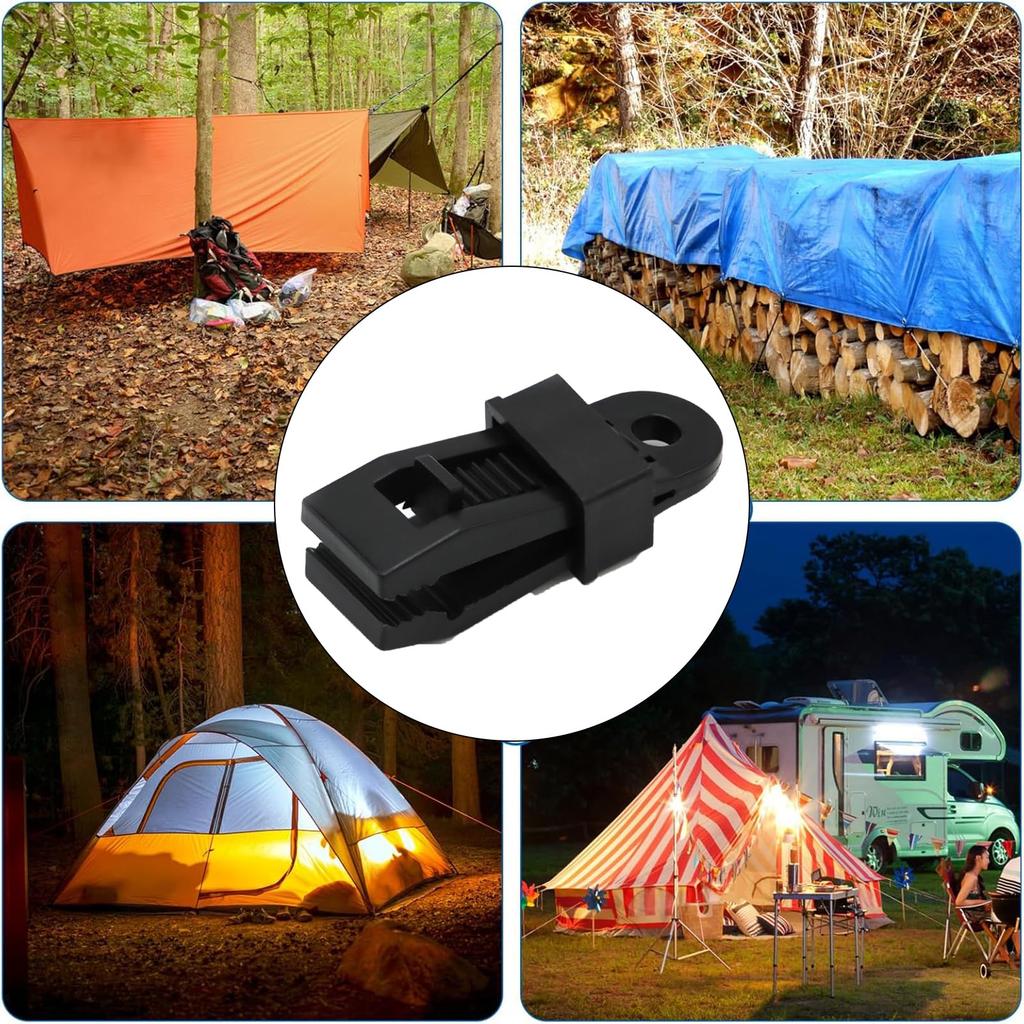 BOJIDO Tent Clip, Tarp Clip, Strong Fixation, Easy to Install,