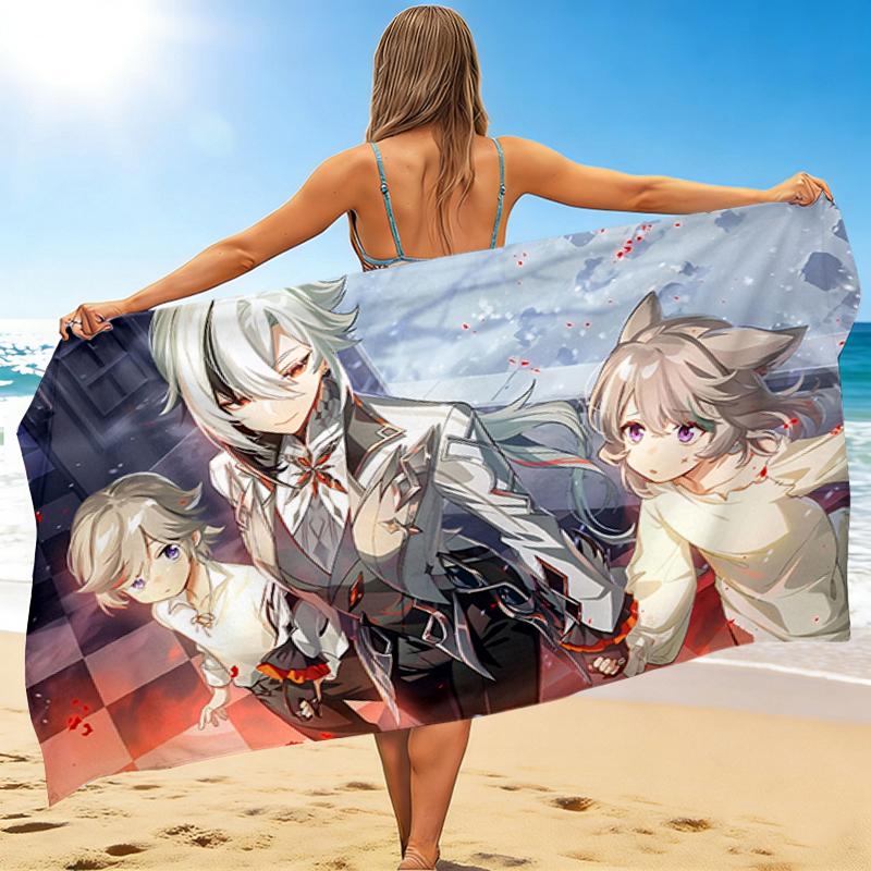 1Pc Fantasy Anime Characters Beach Towel Quick Dry Multiuse For Beach Pool Gym Yoga Home Travel Christmas Halloween Xmas Gift S1792