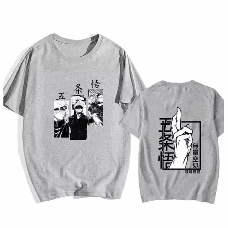 Anime Satoru Gojo Jujutsu Kaisen T Shirt Fashion Summer Loose Men Women Short Sleeve Sport Casual Tee Soft Tops Harajuku Hip Hop