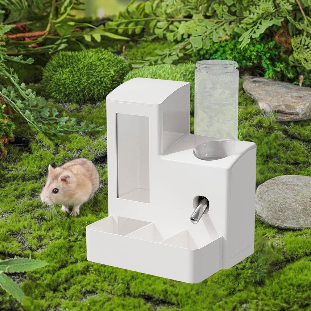 3 In 1 Hamster Automatic Feeder Container Accessories Bowl Feeding Station Dispenser for Ferrets