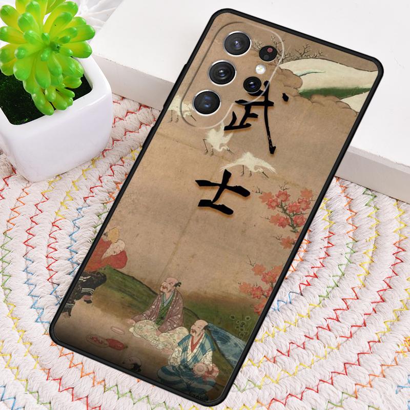 Japan Samurai Art Silicone Phone Case For Samsung Galaxy note 10 pro S26 S25 S24 S23 S22 S21 Plus S25Ultra Capa Cover