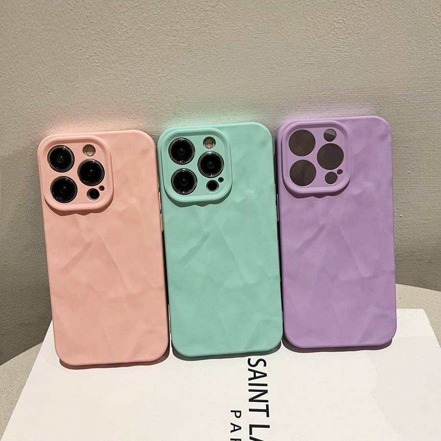 3D texturovaný vrásčitý design v barvě dopaminu a cukrovinek, odolný proti nárazům a ochrannému krytu pro iPhone 16 15 Plus 14 13 12 11 Pro Max XR 7 8 SE3