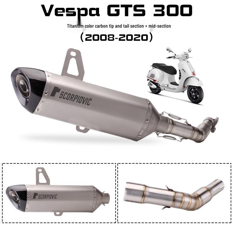 Vespa GTS 300 Scorpion Exhaust Mid-Tail Section for 08-21 Models