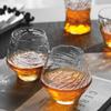 Japanese Ripple Glass Cup Mug for Tea Glasses for Drinks Whisky Coffee Korea Drinkware Kitchen Dining Bar Home Garden