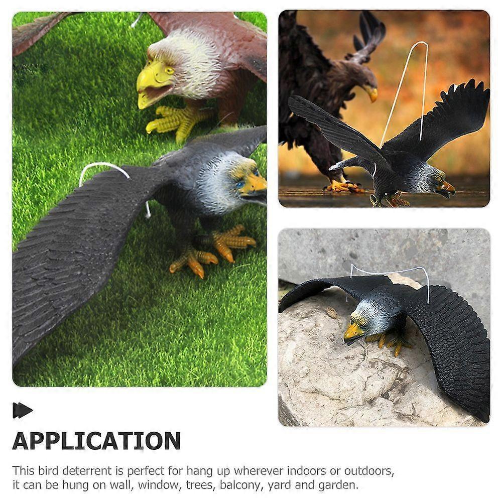 2Pcs Hanging Bird Deterrent Plastic Eagle Ornament Outdoor Eagle Decor Hanging Bird Deterrents