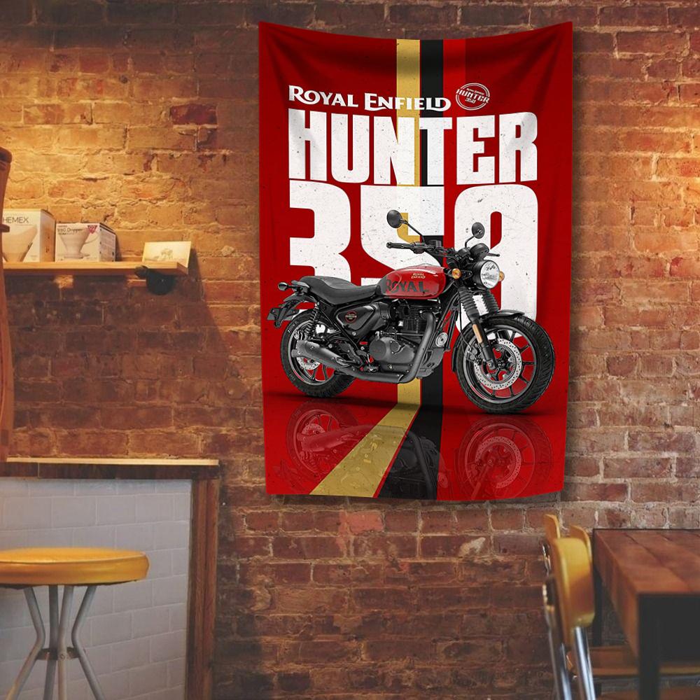 

E-Enfields R-Royals Мотоциклетный гобелен Полиэстер Цифровая печать Флаг для автомобиля Домашний декор Для спальни Внутреннее Наружное украшение 29x37in