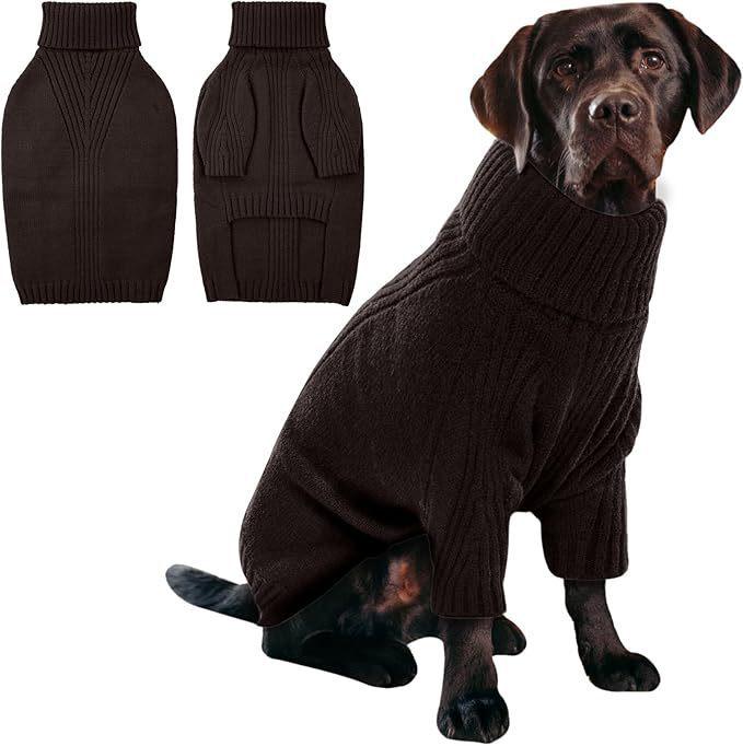 

Extra Large High Neck Knitted Dog Sweater with Legs for Autumn/Winter (4XL-5XL) M