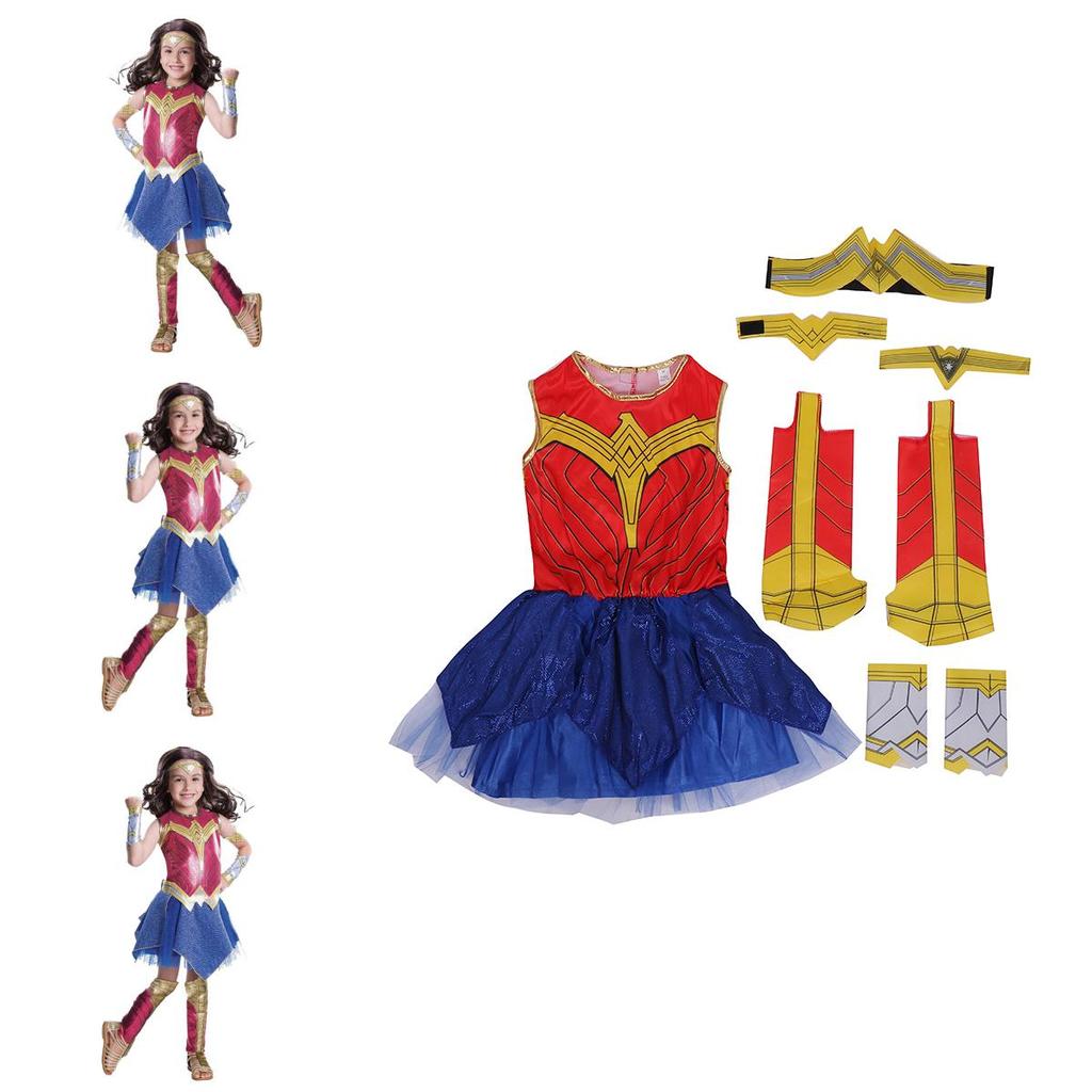 Squisito Costume da Cosplay di Wonder Woman Materiale in Poliestere di Alta Qualità Per Ragazze