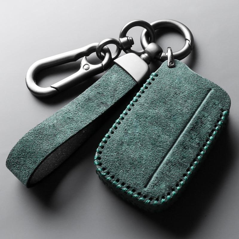 Kožené semišové pouzdro na klíč od auta Kryt pro Land Rover Discovery Sport Evoque Defender 4 Freelander 2 Jaguar XF XJ XJ