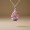 High quality hot selling natural crystal stone water drop pendant necklace jewelry simple fashion necklace merchandise jewelry