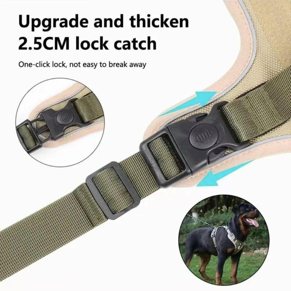 Shockproof Dog Leash Vest Wear-resistant Anti-chew Dog Chest Strap Reflective Adjustable Dog Leash