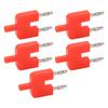 5Pcs Dual Banana Plug Double Row 1 Female to 2 Male Strong Connectivity Good Conductivity Banana Plug
