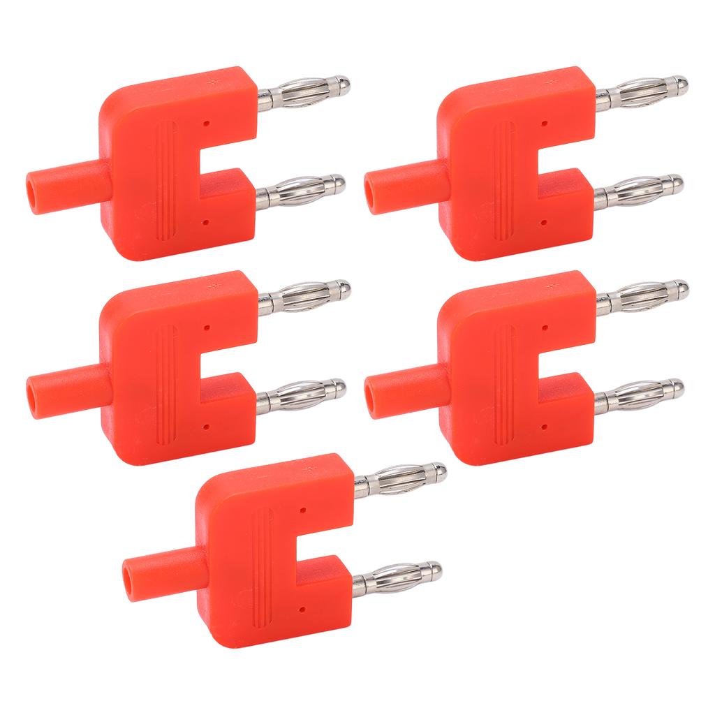 5Pcs Dual Banana Plug Double Row 1 Female to 2 Male Strong Connectivity Good Conductivity Banana Plug