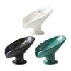 Leaf Shape Soap Dish Creative Soap Holder Drain Tray Sponge Storage Box for Bathroom Kitchen Sink Countertop Modern Home Decor