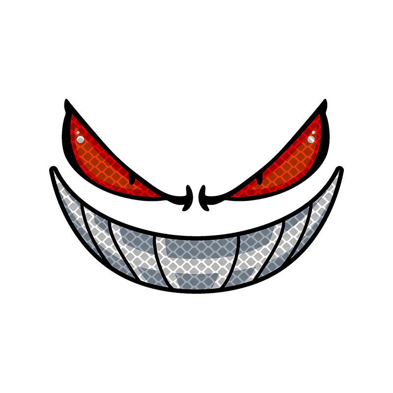 Devil Eye Reflective Sticker for Electric Cars & Motorcycles - Custom Decoration for Helmets and Vehicles