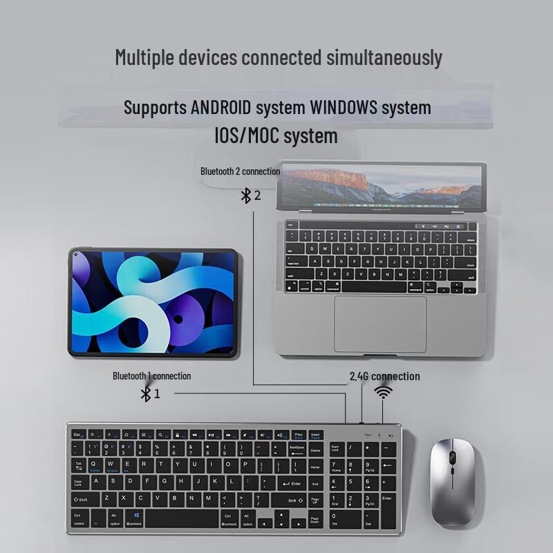 Qianxingzhe K936 Silent Mechanical Feel Bluetooth Dual Mode Keyboard