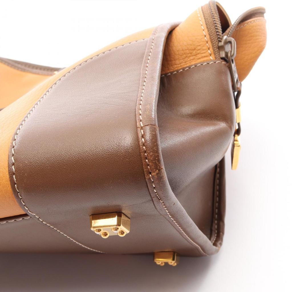 Used LOEWE Amazona 40 Handbag Leather Brown Used Women