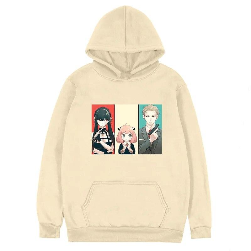 Spy X Family Forger Fam Anime Sudadera Unisex Hip Hop Otoño e Invierno Cálida Casual Sudaderas Mujer Sudadera Kawaii Ropa Unisex